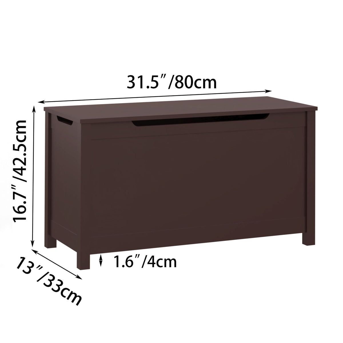 Toy Box Storage With Safety Hinged Lid