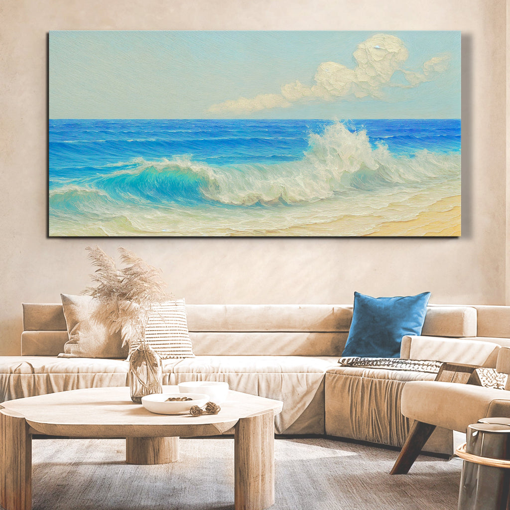 Serene Ocean Wave Coastal Wall Art XIII