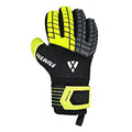 Vizari Salerno F.P. Goalkeeper Gloves W/ Finger Support Protection – Black/Yellow/Grey