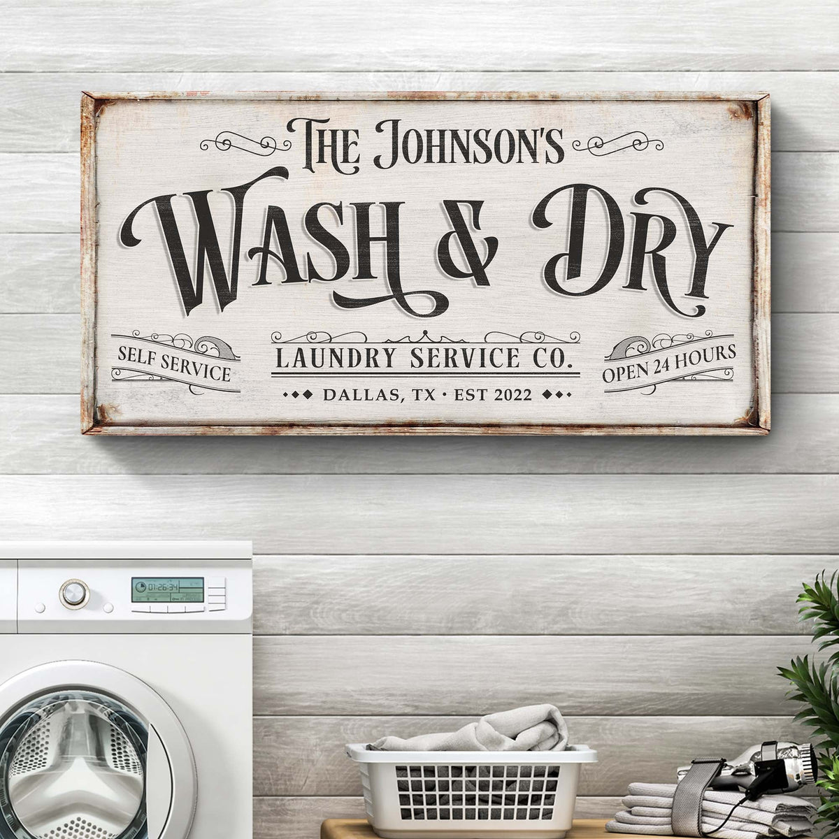 Personalized Laundry Service Sign