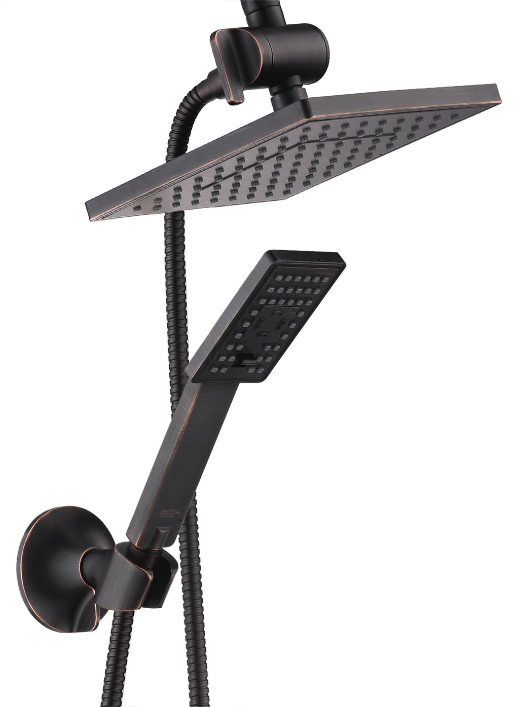 Dual Shower Head-Rain Shower Head with Handheld Shower Set, Diverter