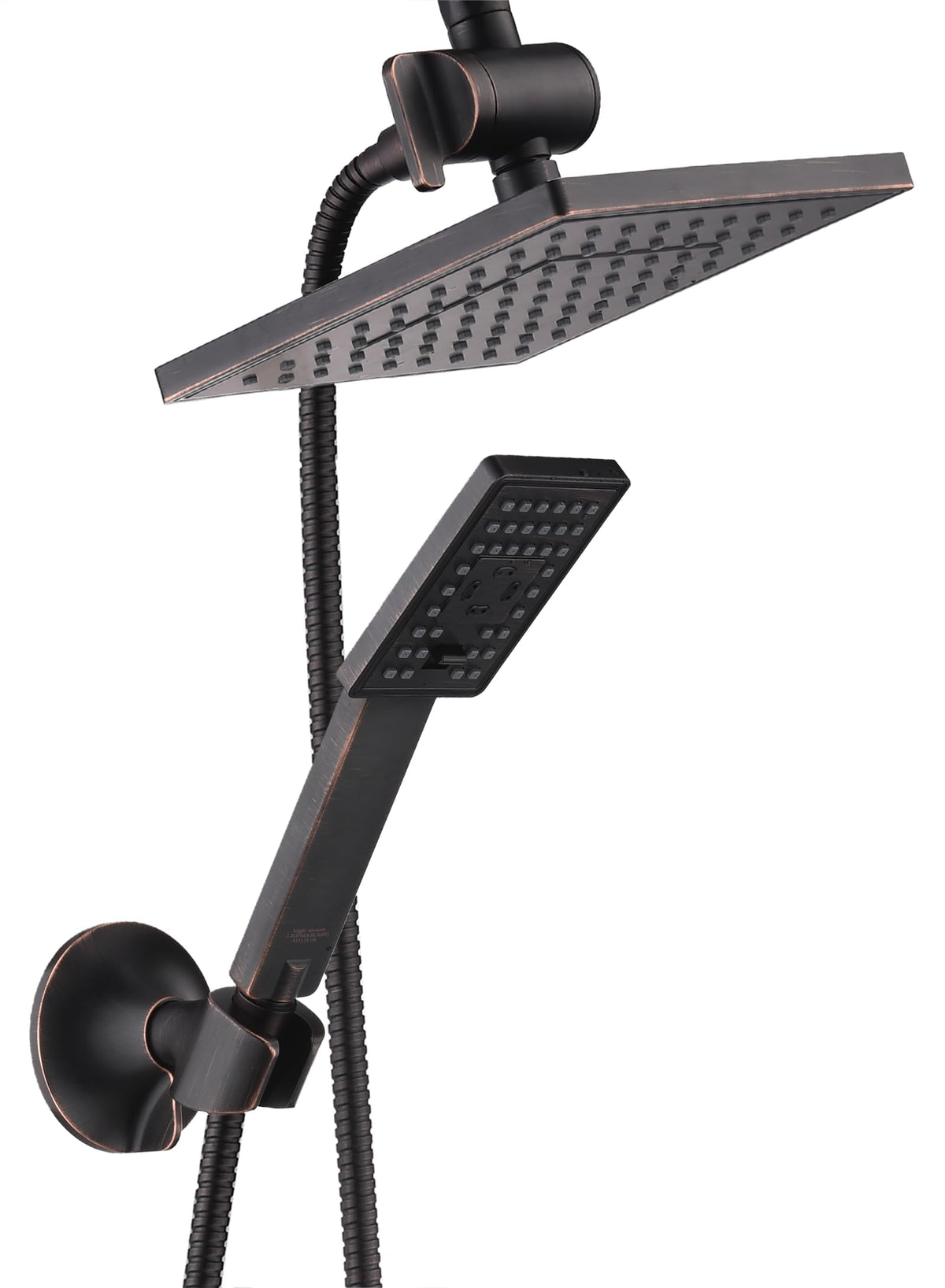 Dual Shower Head-Rain Shower Head with Handheld Shower Set, Diverter