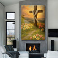 Cross and Flowers Faith Wall Art III
