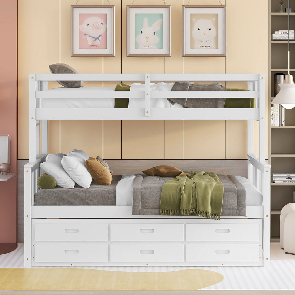 Bunk Bed With Twin Size Trundle And Drawers