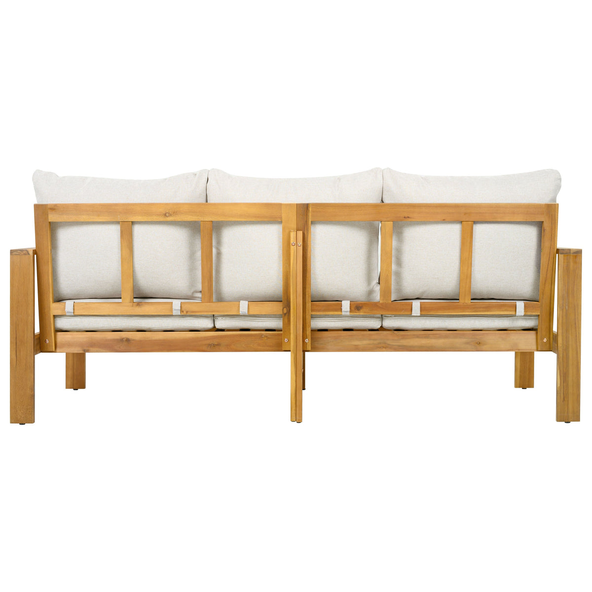 Outdoor 4pcs Acacia Sectional Patio Sofa Set