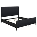 California King 5 Piece Bedroom Set With Fluted Detailing - Black