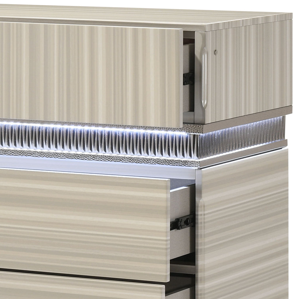 Leonor - 5 Drawer Chest - Gray
