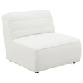 Bonnie - Upholstered Armless Chair With Channel Tufting - Ivory