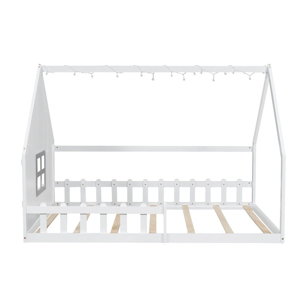 House Bed With Window And Fence