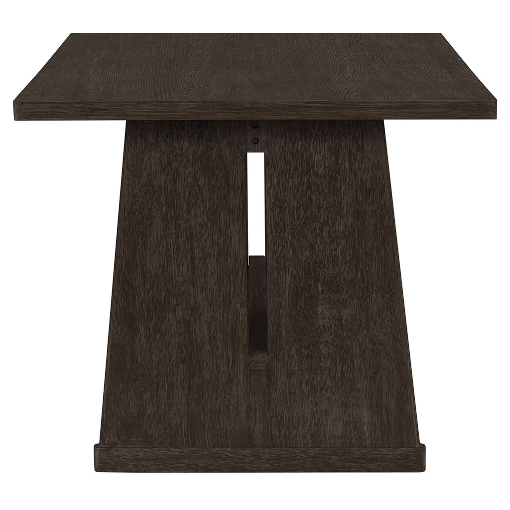 Dining Set With Rectangular Table, 4 Upholstered Chairs & 1 Padded Bench