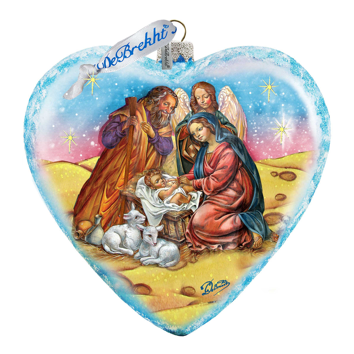 Nativity Glass Ornament Limited Edition by G. DeBrekht - Nativity Holiday Decor - 738-081