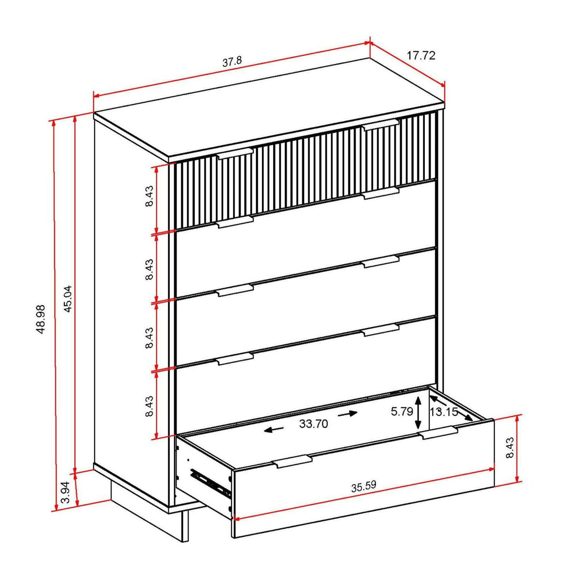 Granville - Chest With 5 Drawers