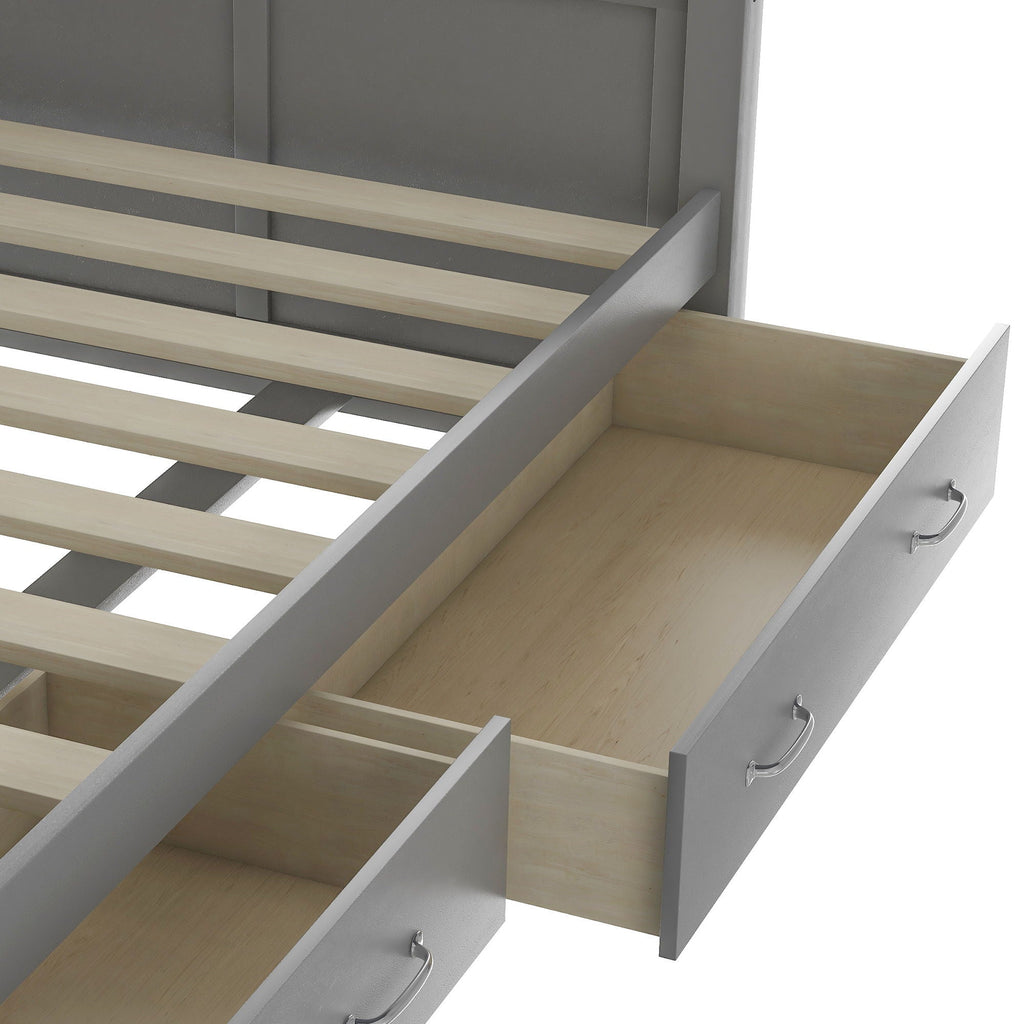 Modern Daybed With 2 Large Drawers, X Shaped Frame