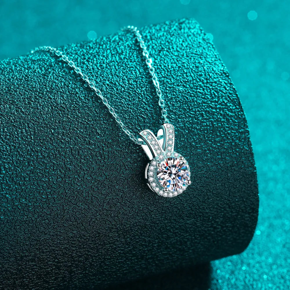 1 Carat Sparkala™ Rabbit Ears Shape Pendant Necklace