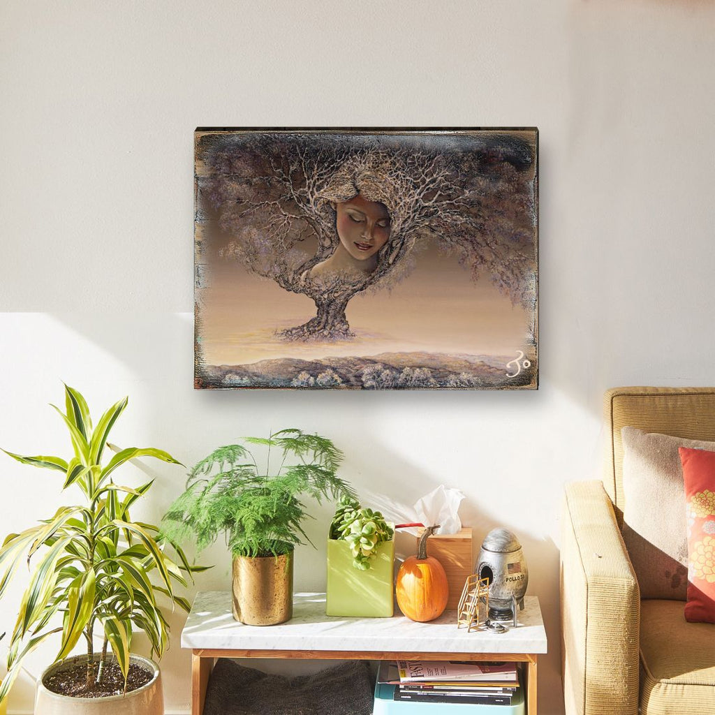 Mother Nature Fantasy Wooden Wall Art by Josephine Wall - Fantasy Decor - 852120-JW