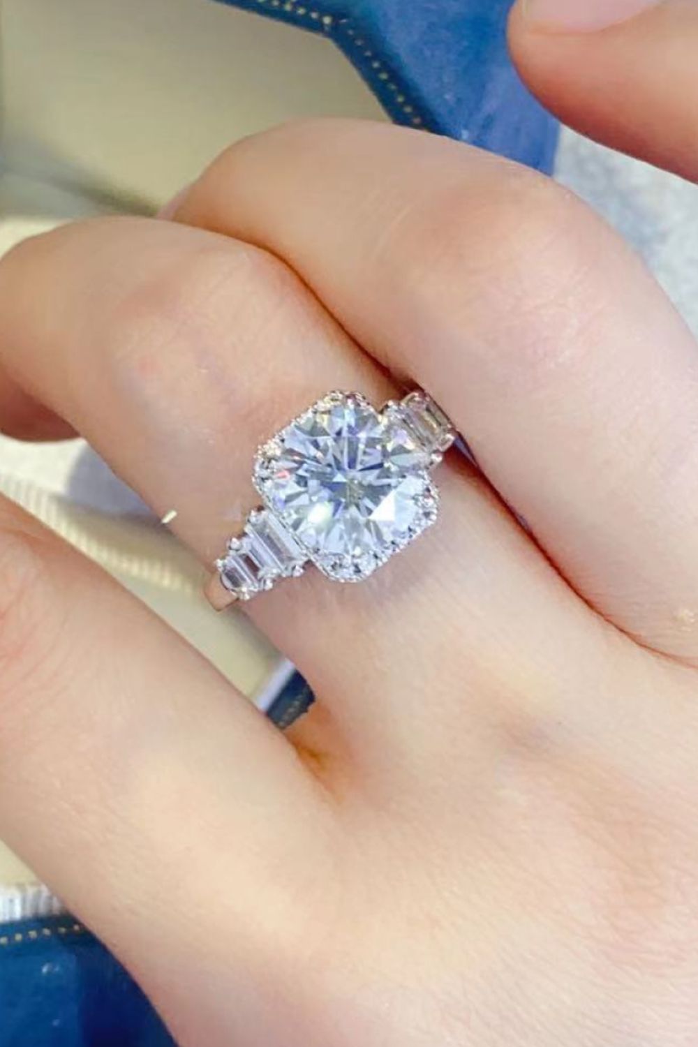 3 Carat Sparkala™ Platinum Over Pure Sterling Silver Ring