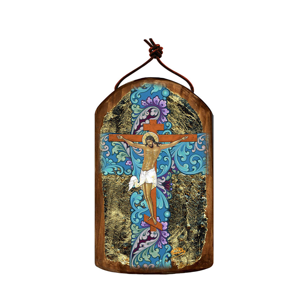 Jesus Cross Religious Christian Sacred Icon Ornament - Inspirational Icon Decor - 87030