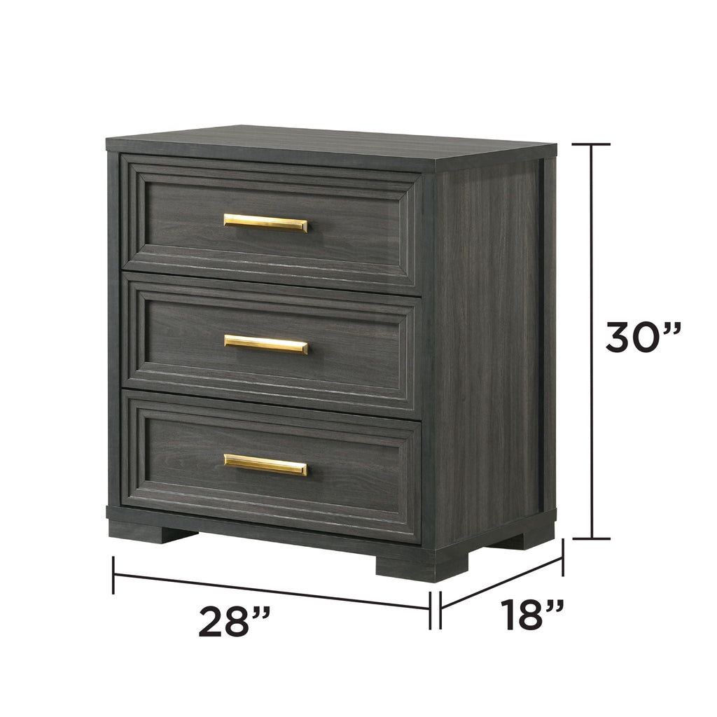 Colorado - Nightstand - Charcoal