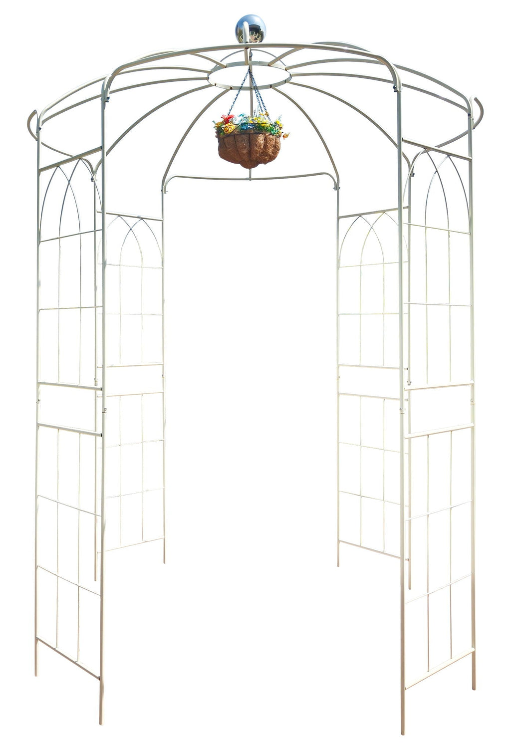 Metal Garden Arch Iron Garden Arbors Gazebo Dia High Birdcage Shape Pergola Pavilion For Wedding Ceremony