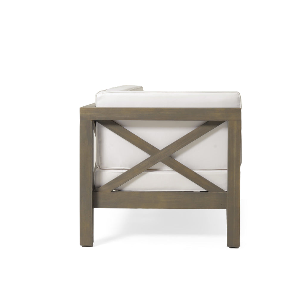 Brava X-Back 4-Piece White Outdoor Sofa Set