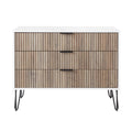 Dumbo - Fluted Dresser - Gray / White