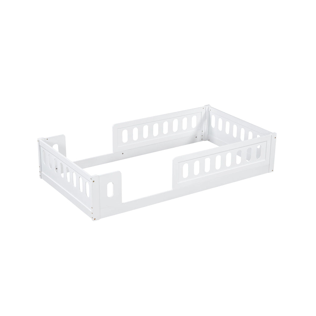 Platform Bed With Guardrail