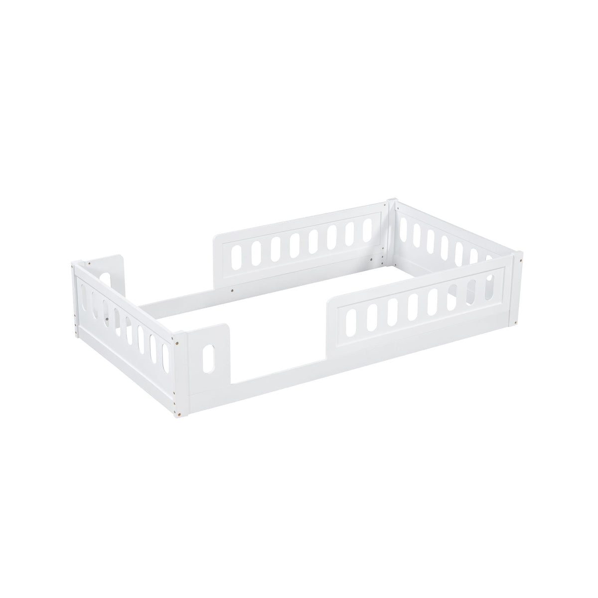 Platform Bed With Guardrail
