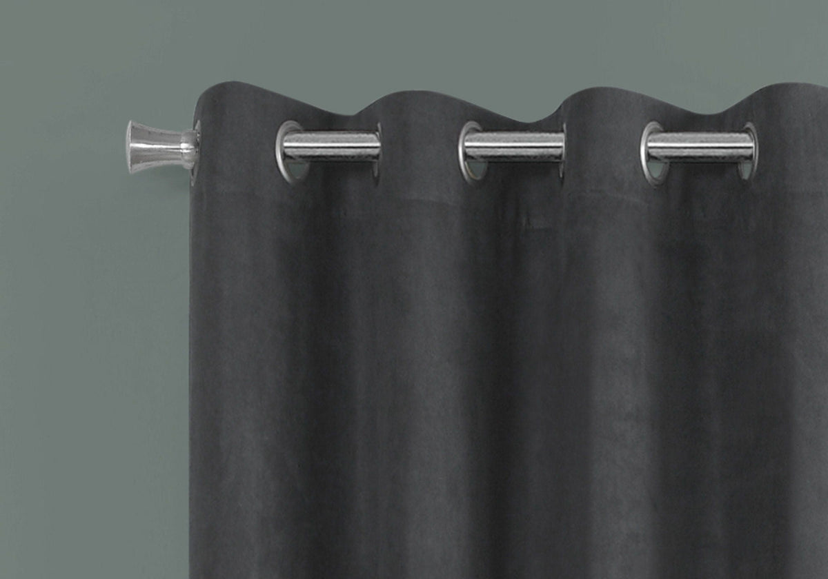 2 Pieces Set Room Darkening Curtain Panels with Grommet