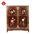 New Chinese Classical Mahogany Door Cabinet – Antique Style Storage Credenza