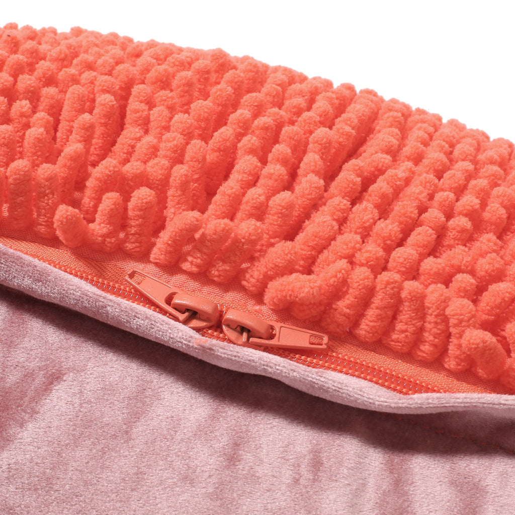 Sunny - Square Pouf, Versatile Ottoman Or Floor Cushion - Coral