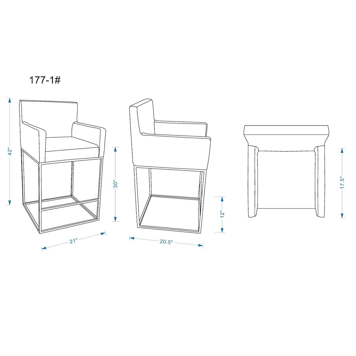 Ambassador - Barstool With Square Frame