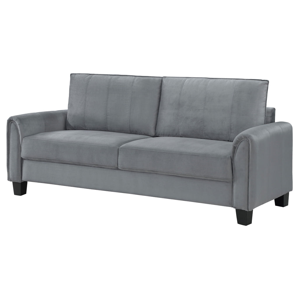 Dixon - Upholstered Sofa With Rounded Arms And Texture - Gray