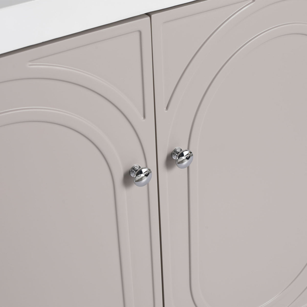 Contemporary Freestanding Bathroom Vanity With Resin Sink & Soft-Close Cabinet Doors