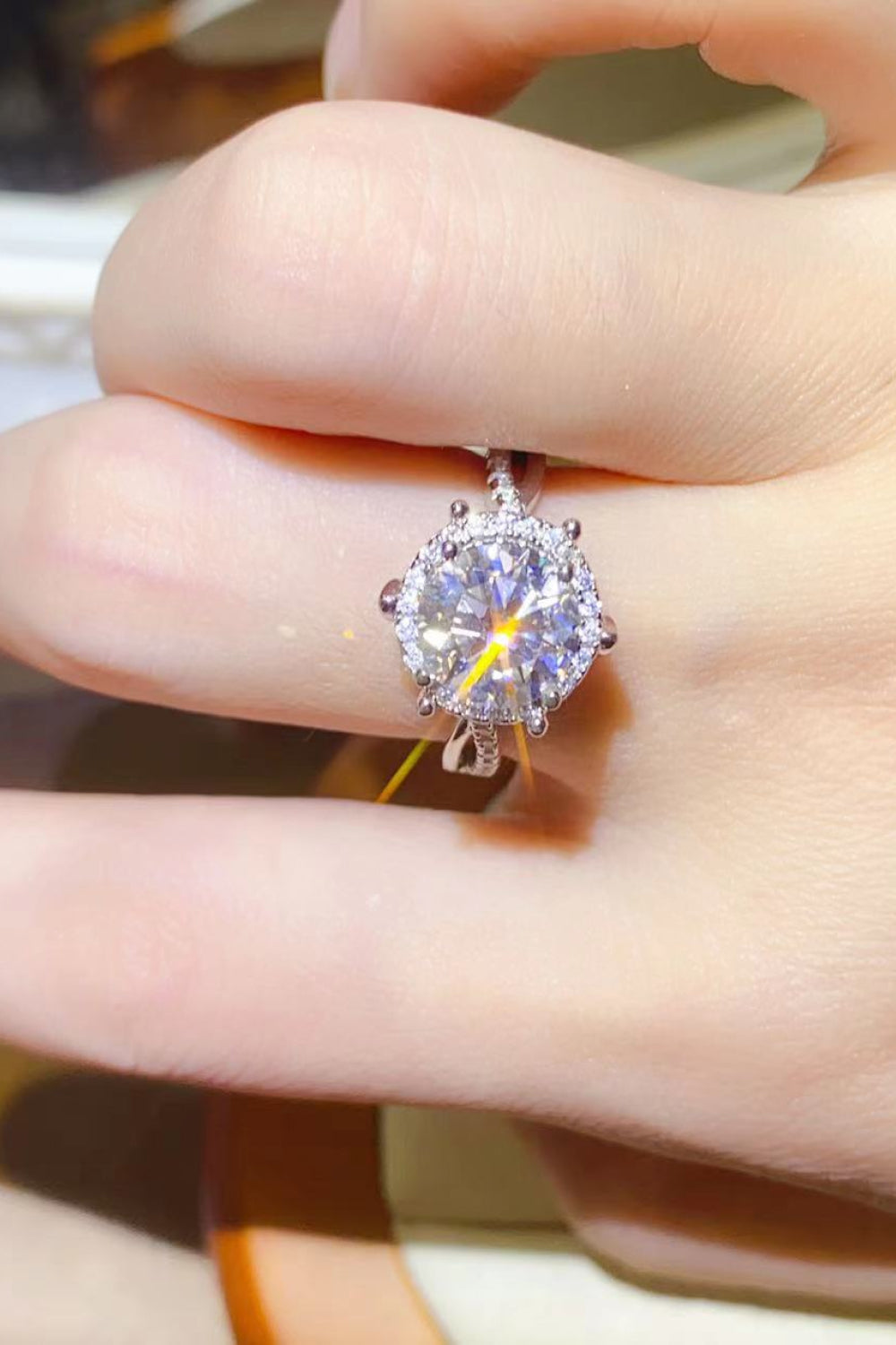 2 Carat Brilliant Round Cut Sparkala™ Platinum Over Pure Sterling Silver Ring