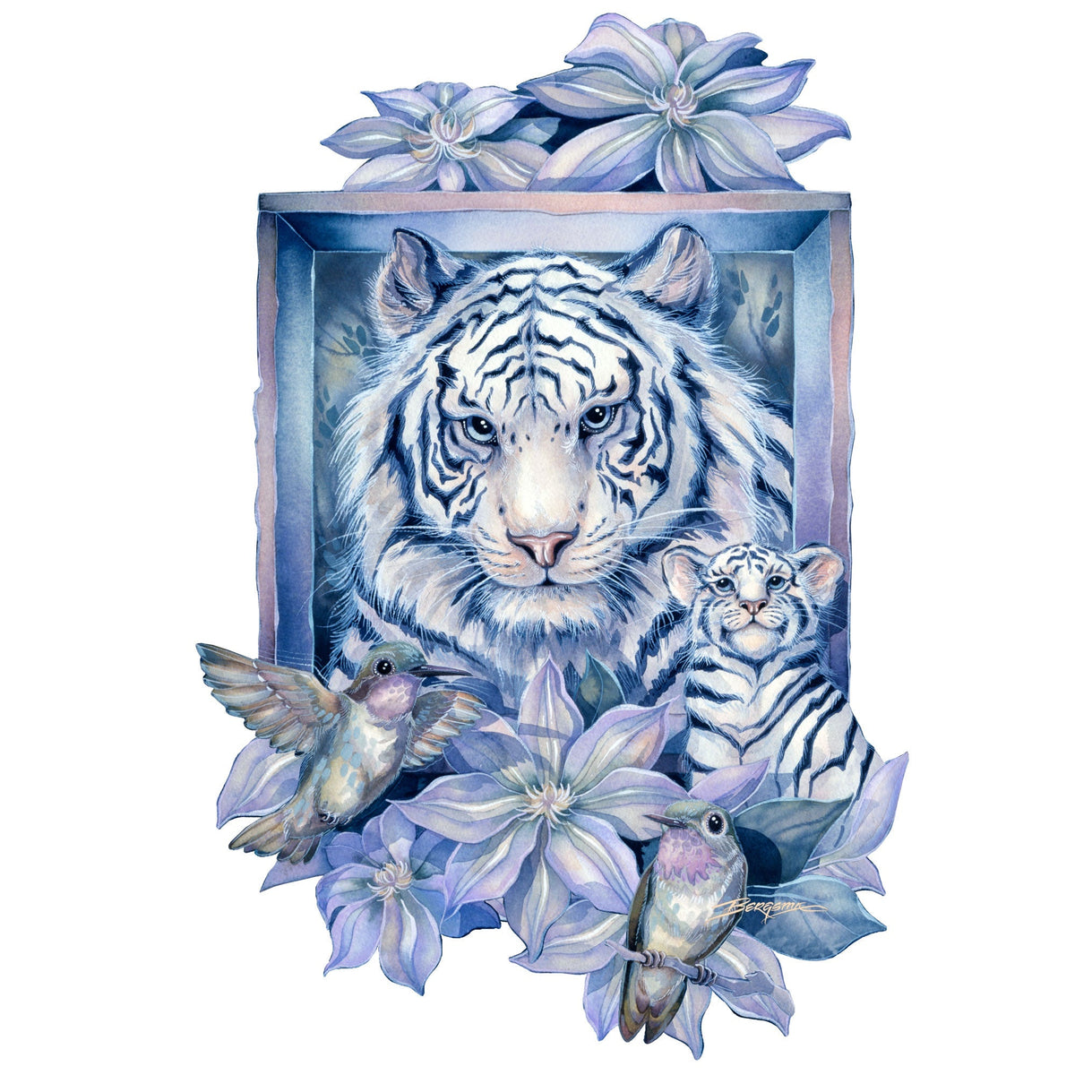 Tiger in the Garden Wildlife Door Decor by J. Bergsma - Nature Wildlife Decor - 8591580W-JB
