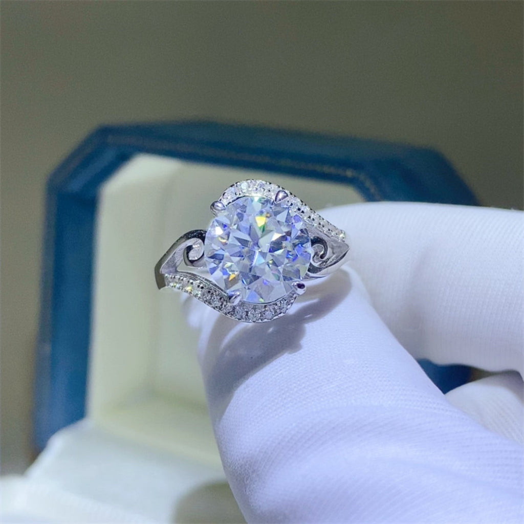 3 Carat Oval-Cut Sparkala™ Pure Sterling Silver Ring