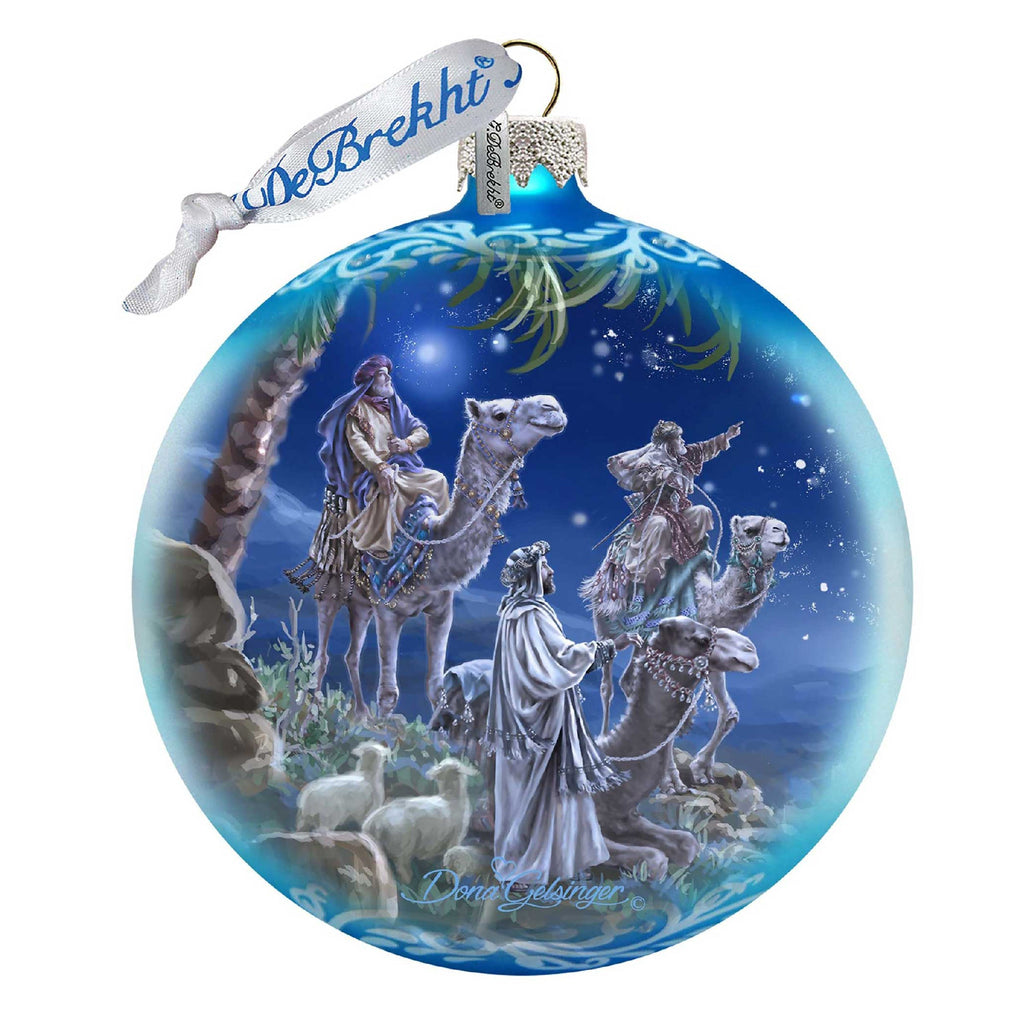 Let Us Adore Him Glass Ornament Limited Edition by D. Gelsinger - Nativity Holiday Decor - 73897-1839