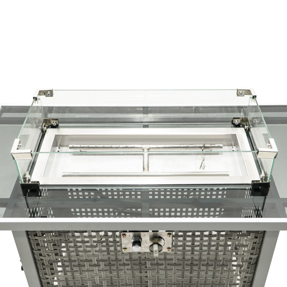 K&K 43' Propane Gas Fire Pit Table, Grey