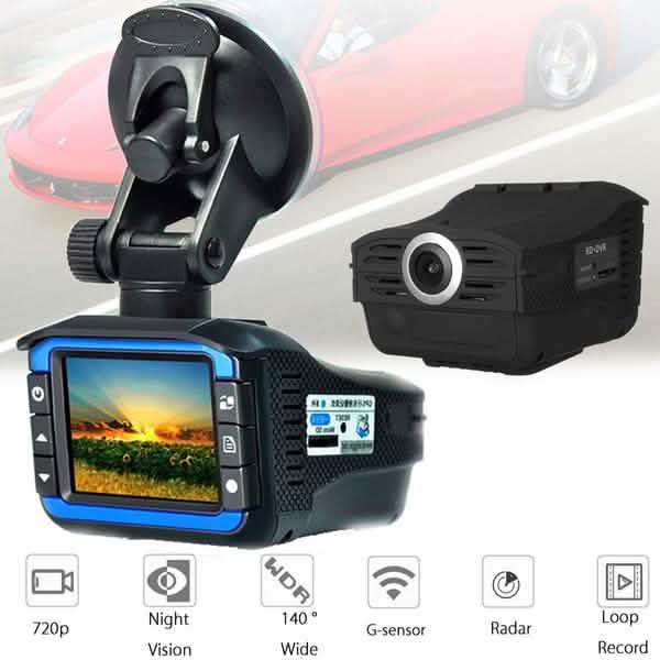 2-in-1 HD Car Hidden DVR Camera Recorder Radar Laser Speed Detector Dash Cam
