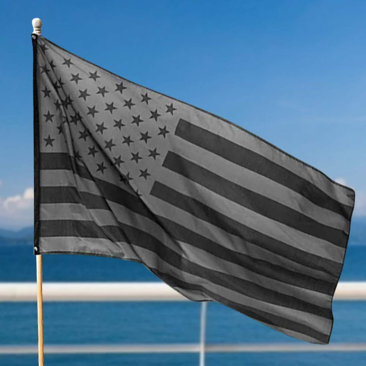 2-Pack: 3X5 Ft. All Black American Flag