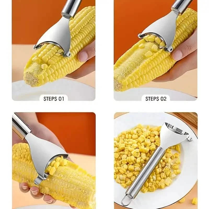2-Pack: Corn Peeler Corn Planer Thresher Stainless Steel