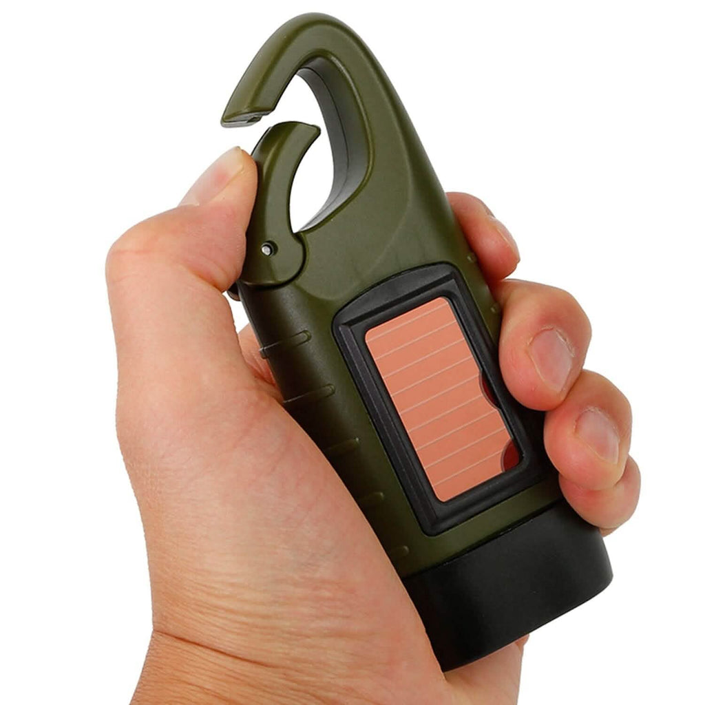 2-Pack: Hand Crank Solar Powered Flashlight
