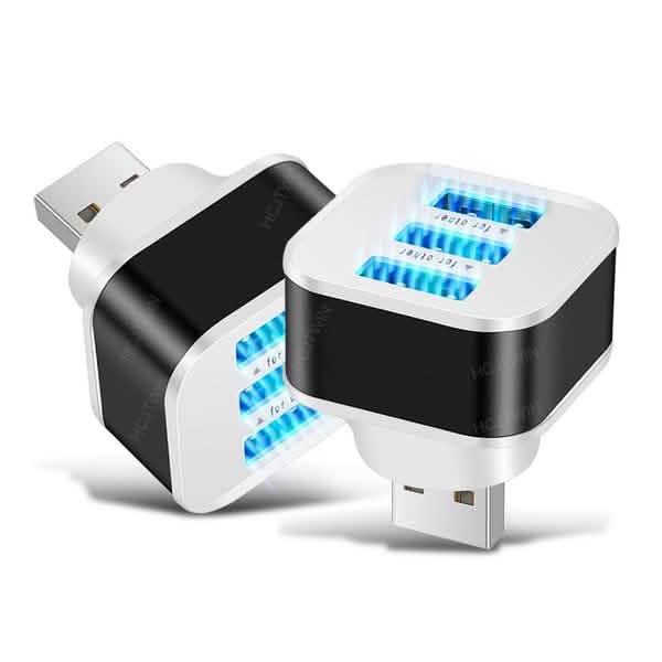 2-Pack: High Speed USB HUB 3 Ports Splitter