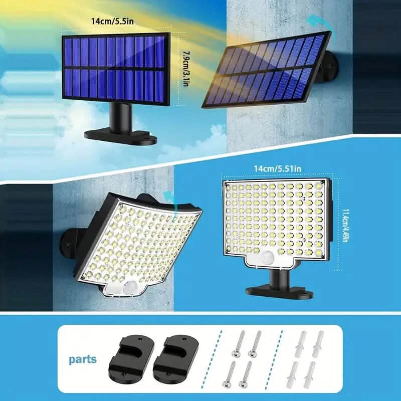 2-Pieces: 106 LED Solar Security Outdooor Lights