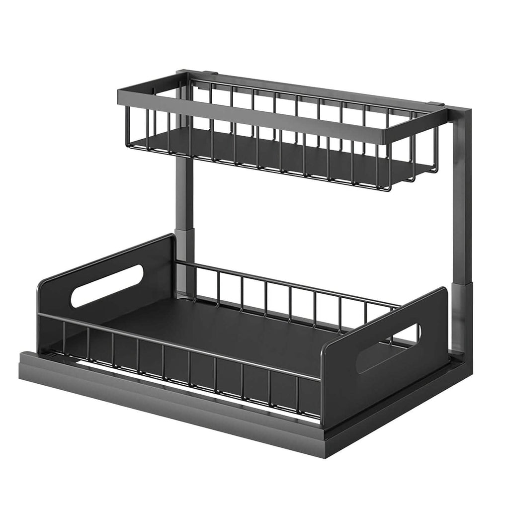 2-Tier Under Sink Organizer Pull Out Basket Storage