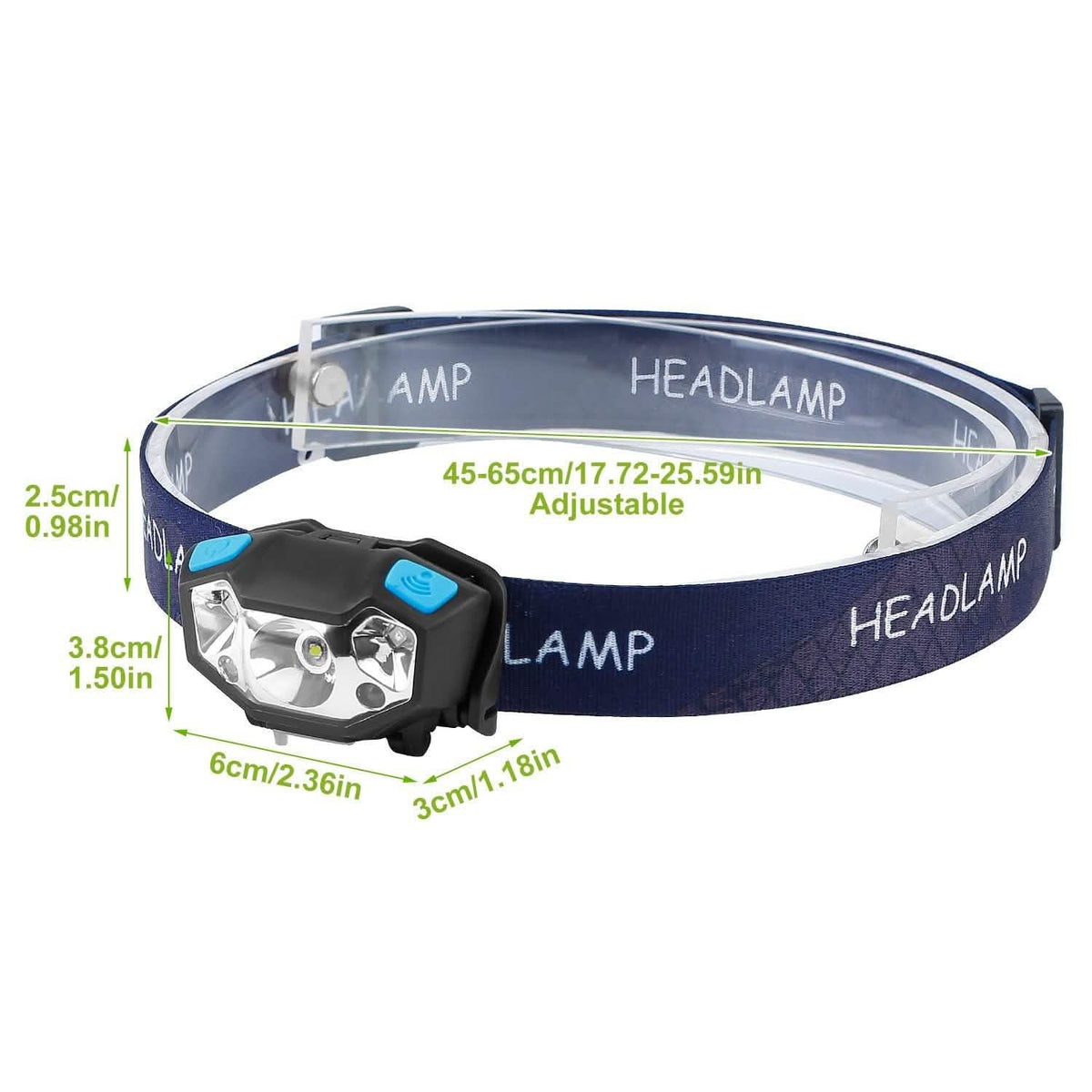 20000LM LED Headlamp USB Rechargeable Wave Motion Sensor Headlight