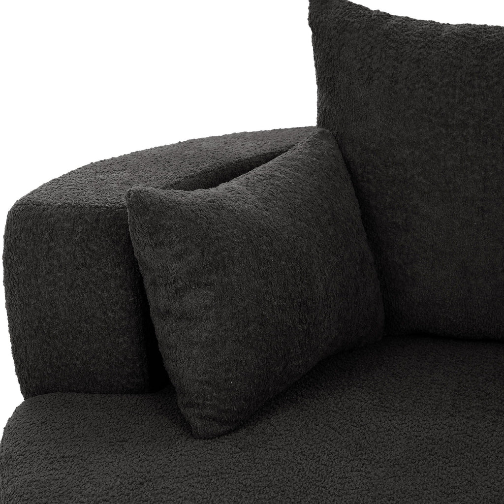360° Swivel Chair Accent Barrel Chair With Removable Pillows