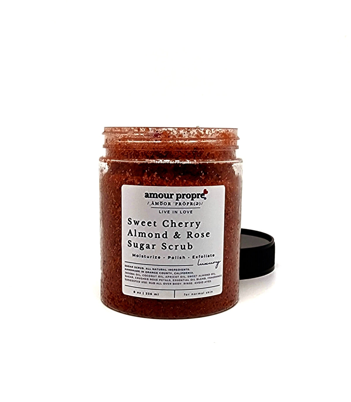 Sweet Cherry Almond & Rose Sugar Scrub - Body Polish and Moisturizer