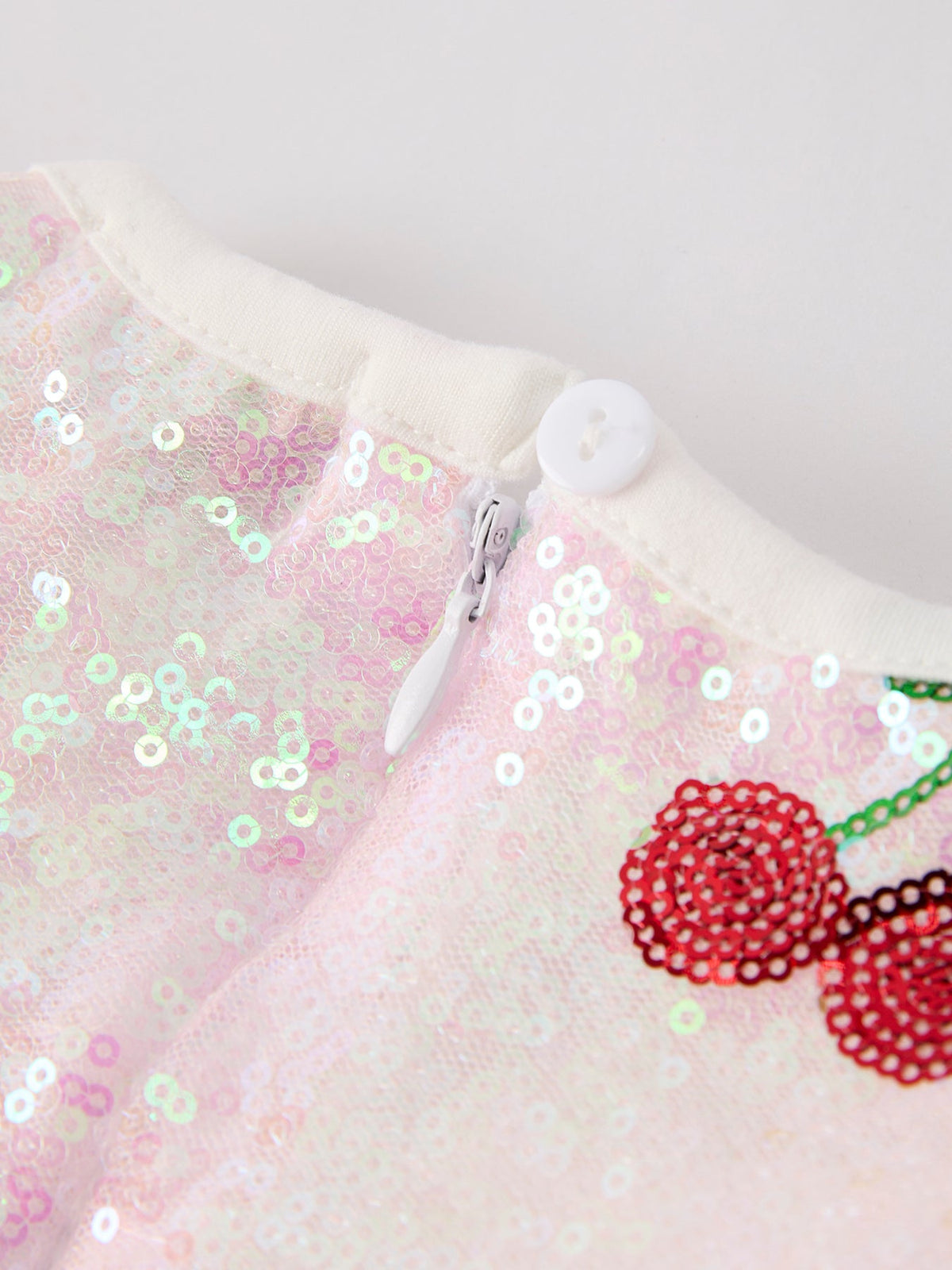 Sweet Cherry Sequins Cute Dress