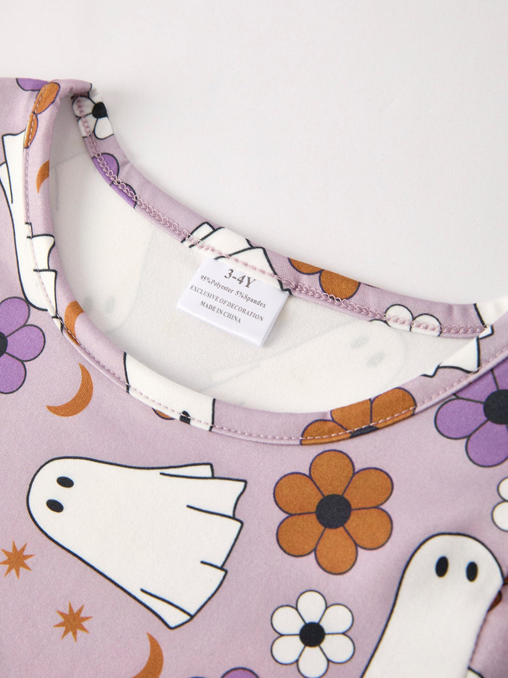 2 Piece Halloween Ghost Striped Girls Dress Set